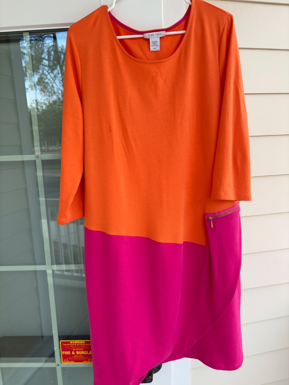 ORANGE & PINK WITH DRAP front with zipper